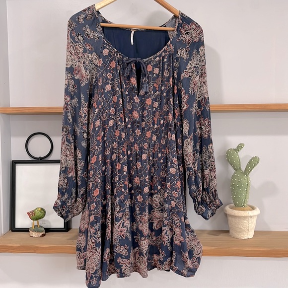 Free People Boho Lucky Loose Swing Mini Dress, Size M - Picture 2 of 16